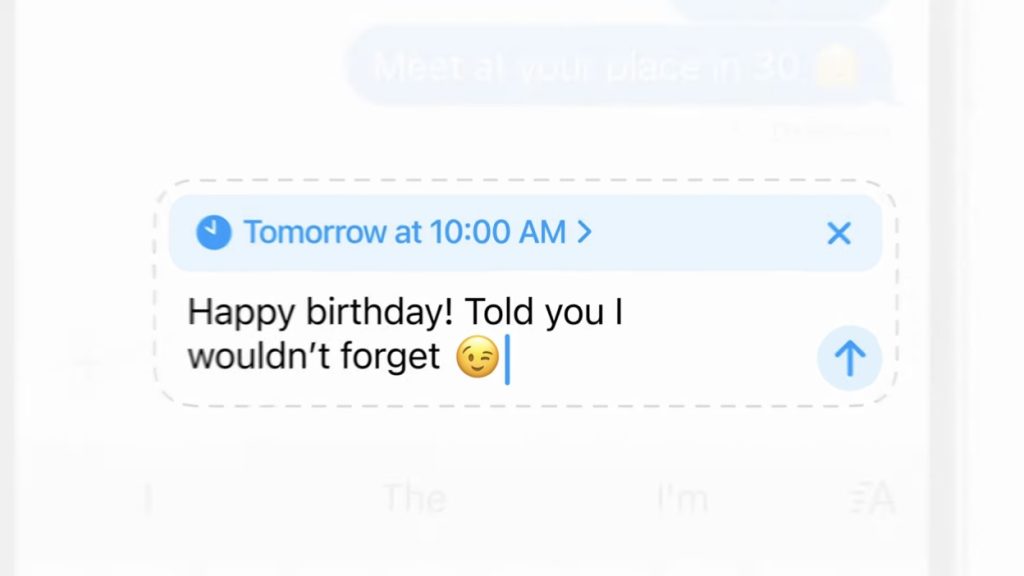 apple iOS 18 scheduled message